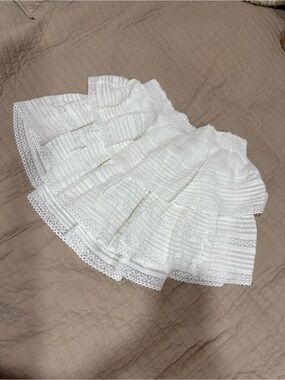 Aerie White Lace Tiered Women's Skirt